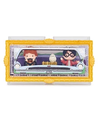 Harry Potter, Micro Magical Moments Year 2 Flying Car Figure Set with Harry, Ron, Hedwig Display Case