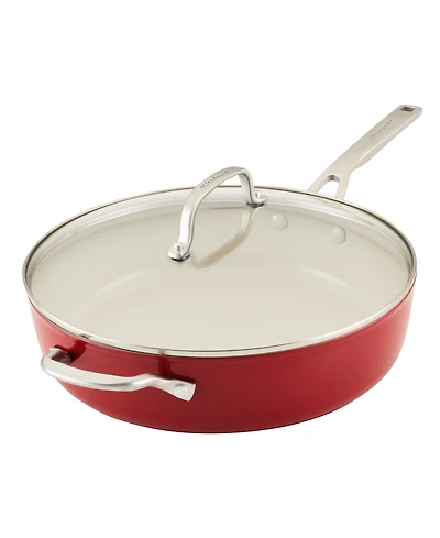 KitchenAid Hard Anodized Ceramic Nonstick 5 Quart Saute Pan with Lid