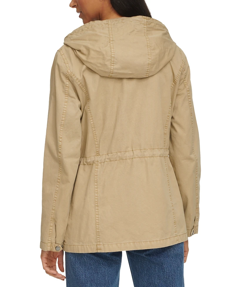 Levi's Women's Lightweight Washed Cotton Military Jacket