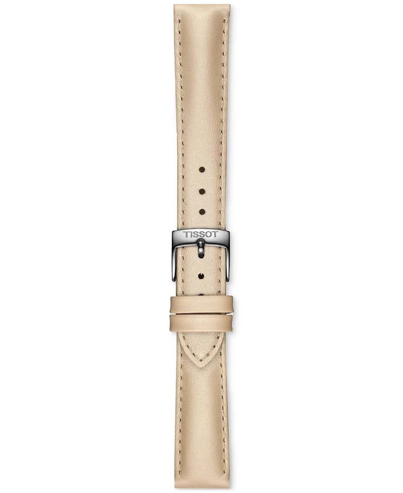 Tissot Unisex Swiss Pr 100 Cream Leather Strap Watch 34mm
