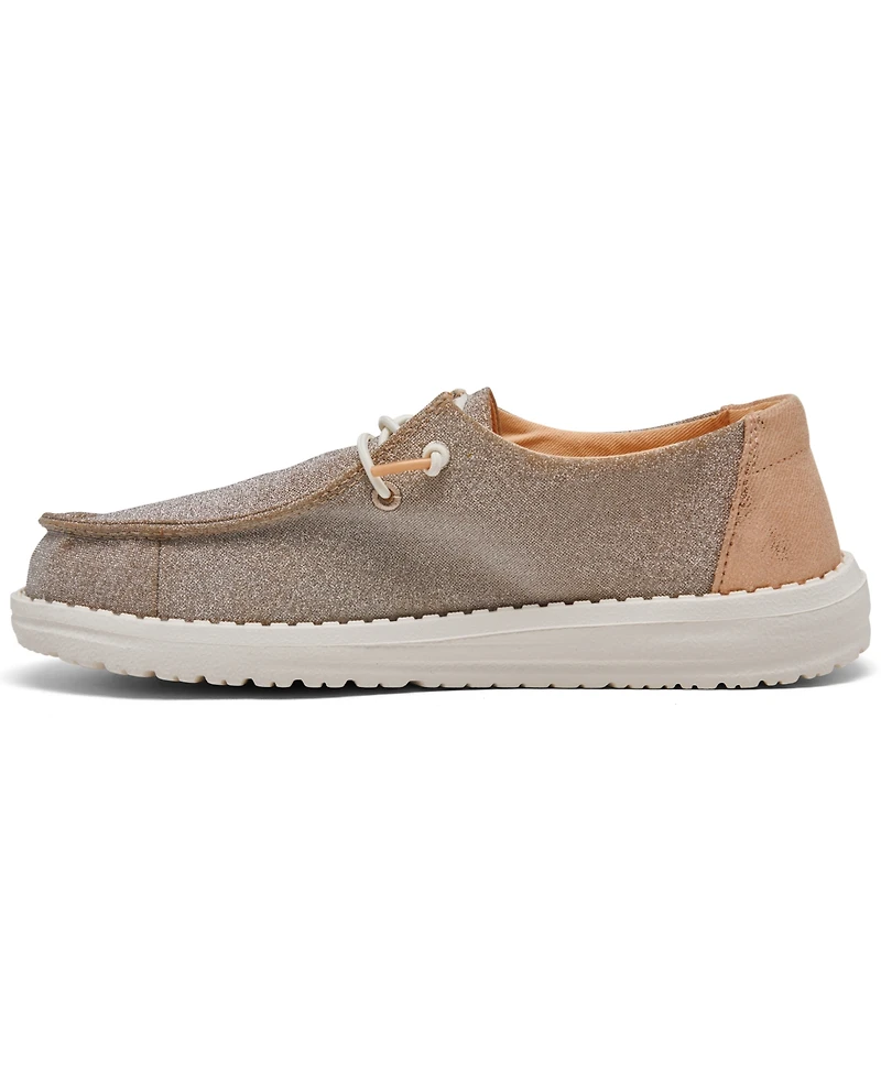 Hey Dude Women's Wendy Metallic Sparkle Casual Sneakers from Finish Line