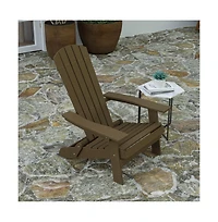 Set Of Riviera Poly Resin Folding Adirondack Lounge Chair