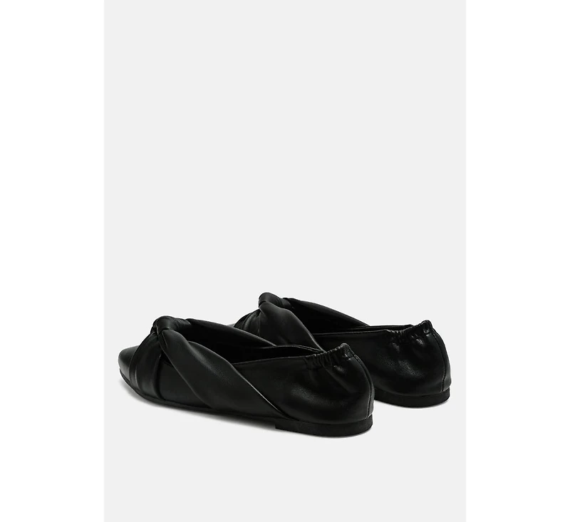 London Rag norma knot detail elasticated ballet flats