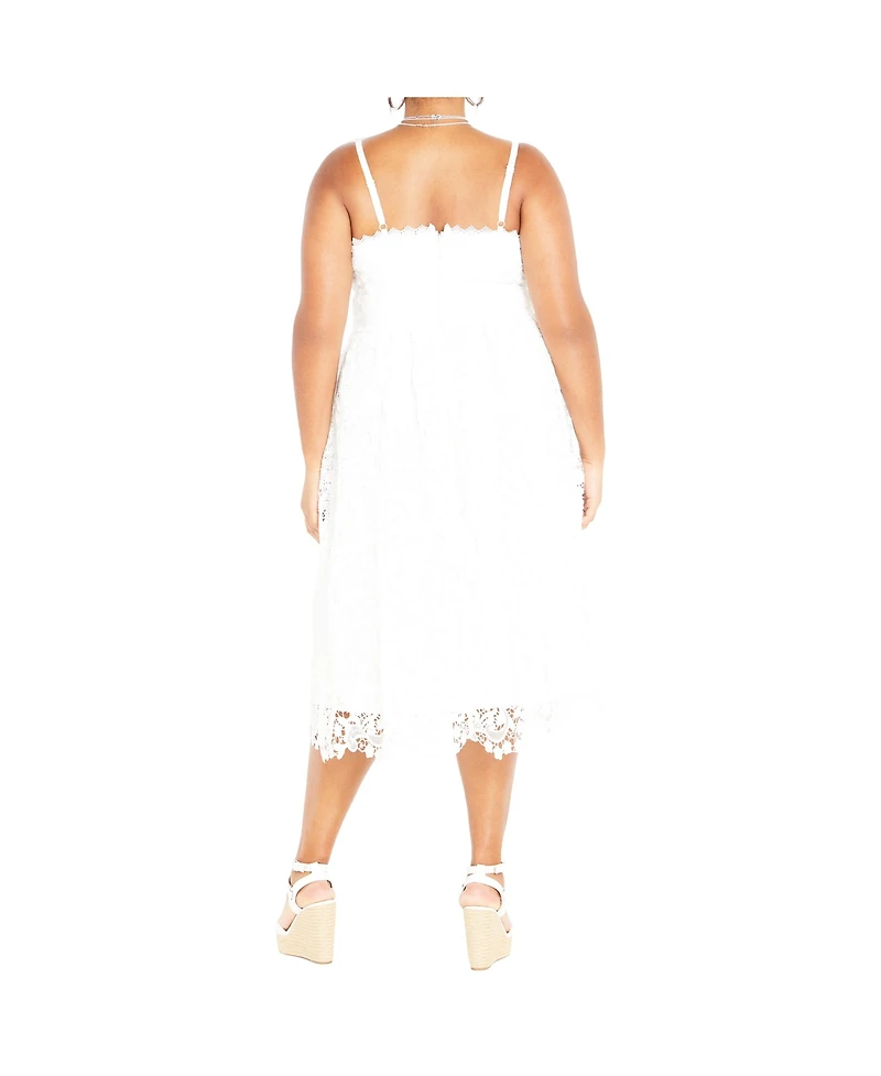 City Chic Women's Scarlet Lace Dress