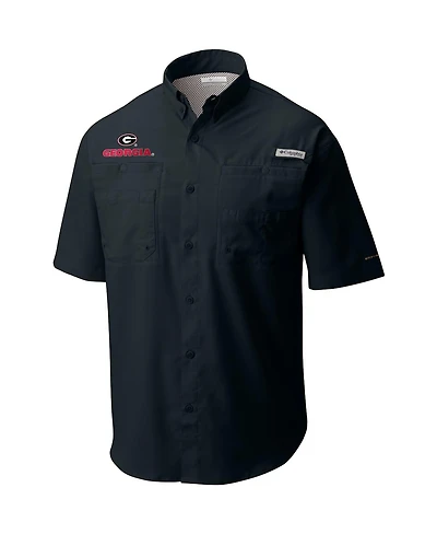 Men's Columbia Black Georgia Bulldogs Big and Tall Collegiate Tamiami Button-Down Shirt