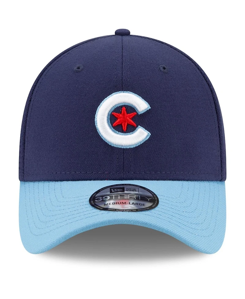 Men's New Era Navy, Light Blue Chicago Cubs 2021 City Connect 39THIRTY Flex Hat