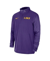 Men's Nike Purple Lsu Tigers 2023 Coach Half-Zip Hooded Jacket