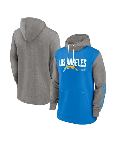 Men's Nike Powder Blue Los Angeles Chargers Fashion Color Block Pullover Hoodie