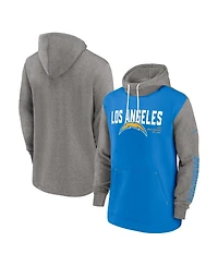 Men's Nike Powder Blue Los Angeles Chargers Fashion Color Block Pullover Hoodie