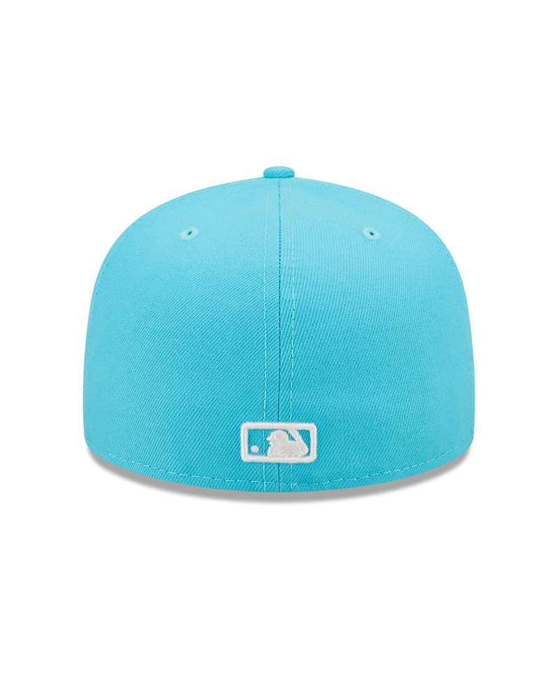 Men's New Era Blue Los Angeles Dodgers Vice Highlighter Logo 59FIFTY Fitted Hat