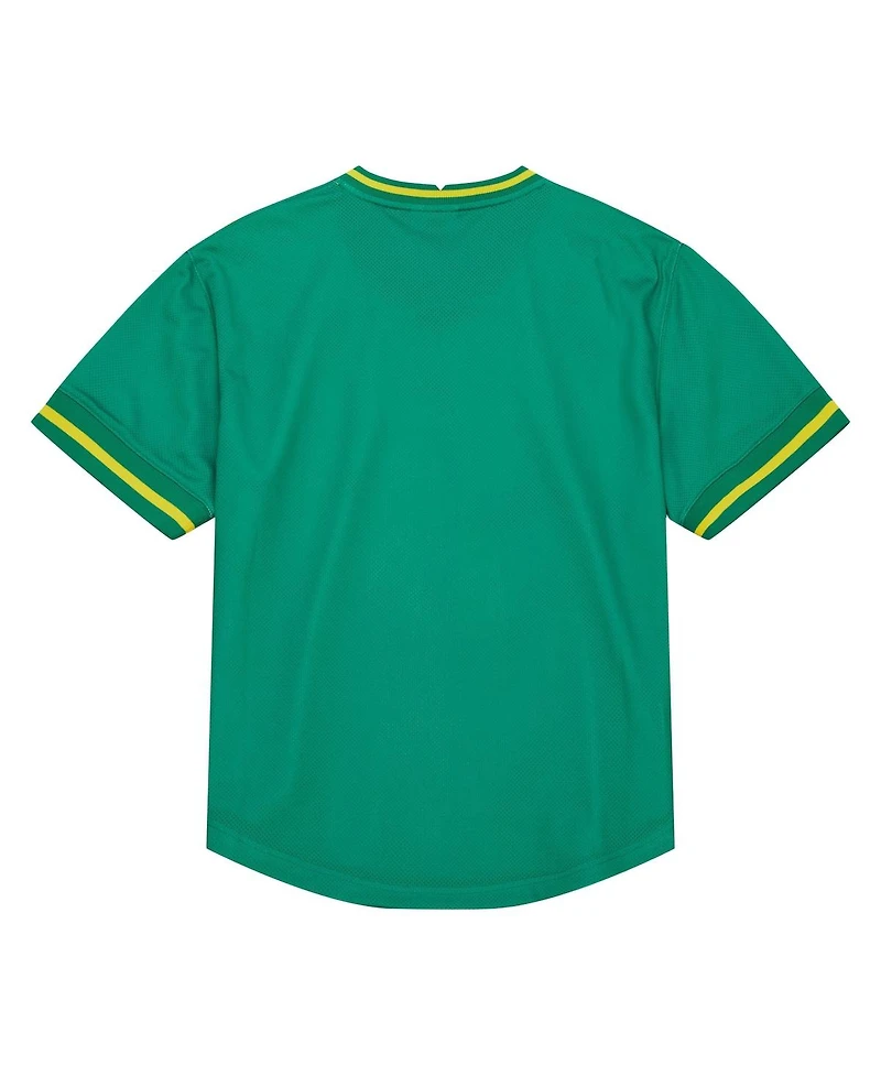 Men's Mitchell & Ness Green Seattle SuperSonics Jumbotron 3.0 Mesh V-Neck T-shirt