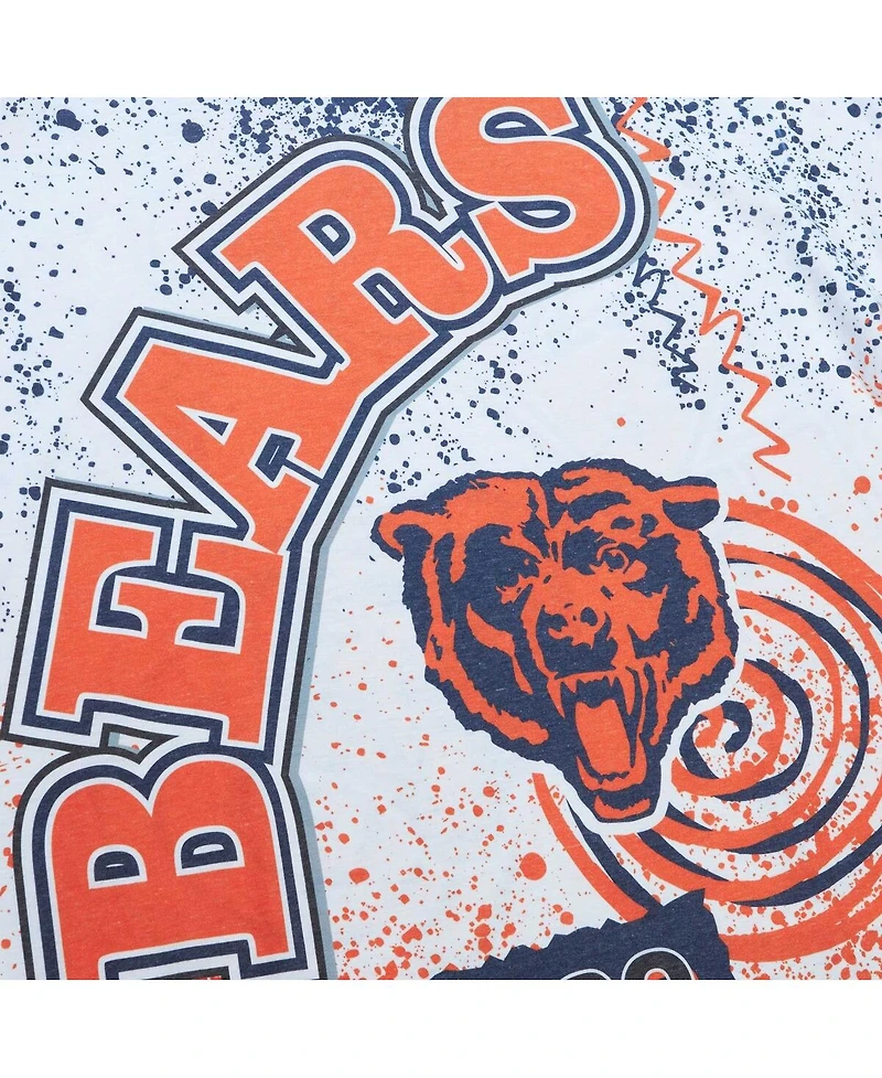 Men's Mitchell & Ness White Chicago Bears Team Burst Sublimated T-shirt
