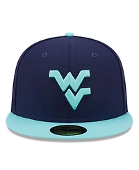 Men's New Era Navy, Light Blue West Virginia Mountaineers 59FIFTY Fitted Hat