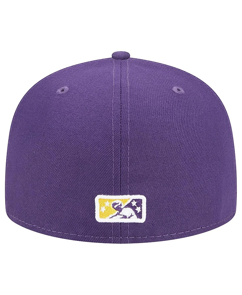 Men's New Era Purple Charlotte Knights Theme Nights Uptown 59FIFTY Fitted Hat