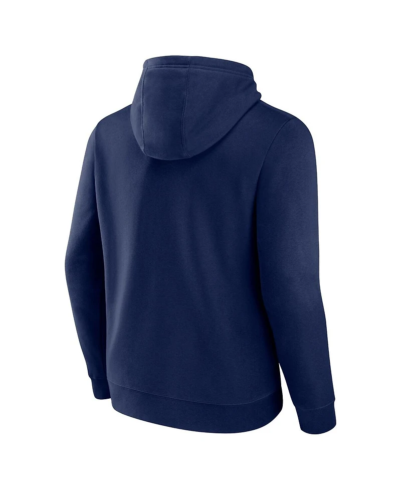 Men's Fanatics Navy New York Rangers Alternate Wordmark Fleece Pullover Hoodie
