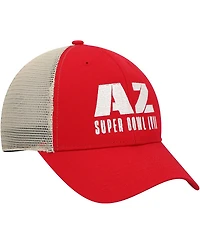 Men's '47 Brand Red, Natural Super Bowl Lvii Flagship Wash Mvp Snapback Hat
