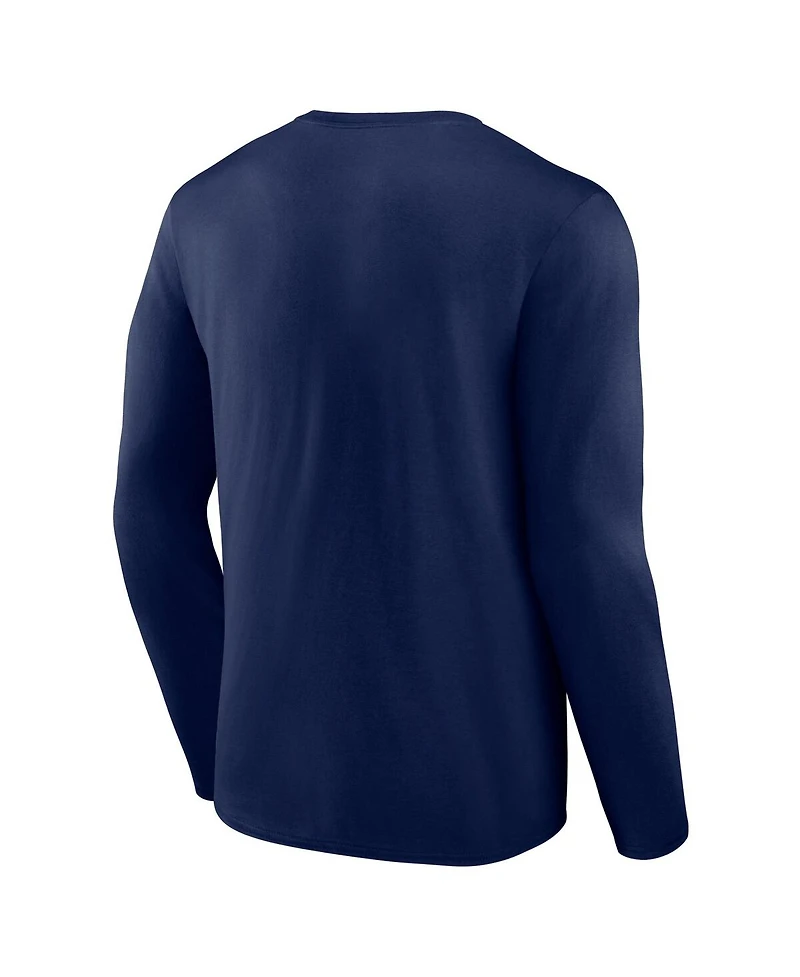 Men's Fanatics Blue Uc Santa Barbara Gauchos Distressed Arch Over Logo Long Sleeve T-shirt
