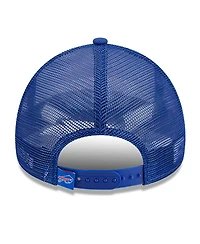 Men's New Era White, Royal Buffalo Bills Stacked A-Frame Trucker 9FORTY Adjustable Hat