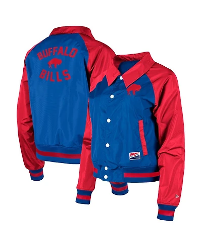 Women's New Era Royal Buffalo Bills Coaches Raglan Full-Snap Jacket