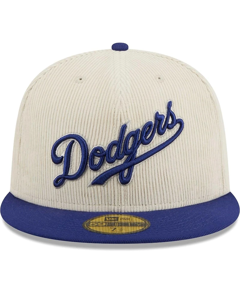 Men's New Era White Los Angeles Dodgers Corduroy Classic 59FIFTY Fitted Hat