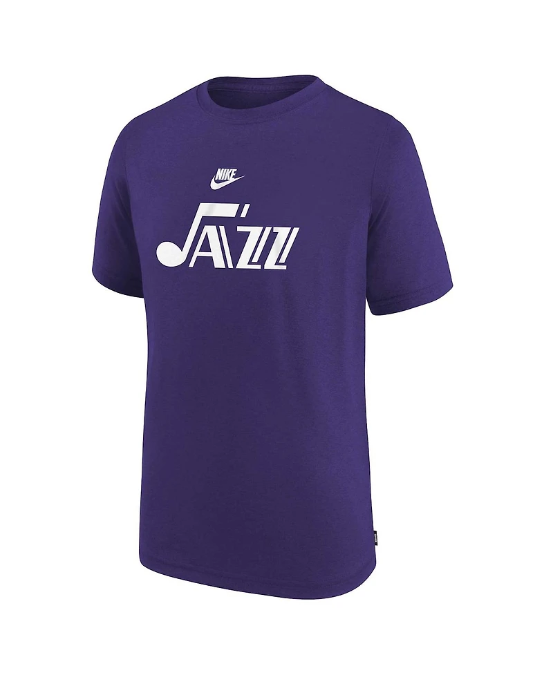 Big Boys Nike Nba Purple Utah Jazz 2023/24 Classic Edition Authentic Pregame Shooting T-shirt