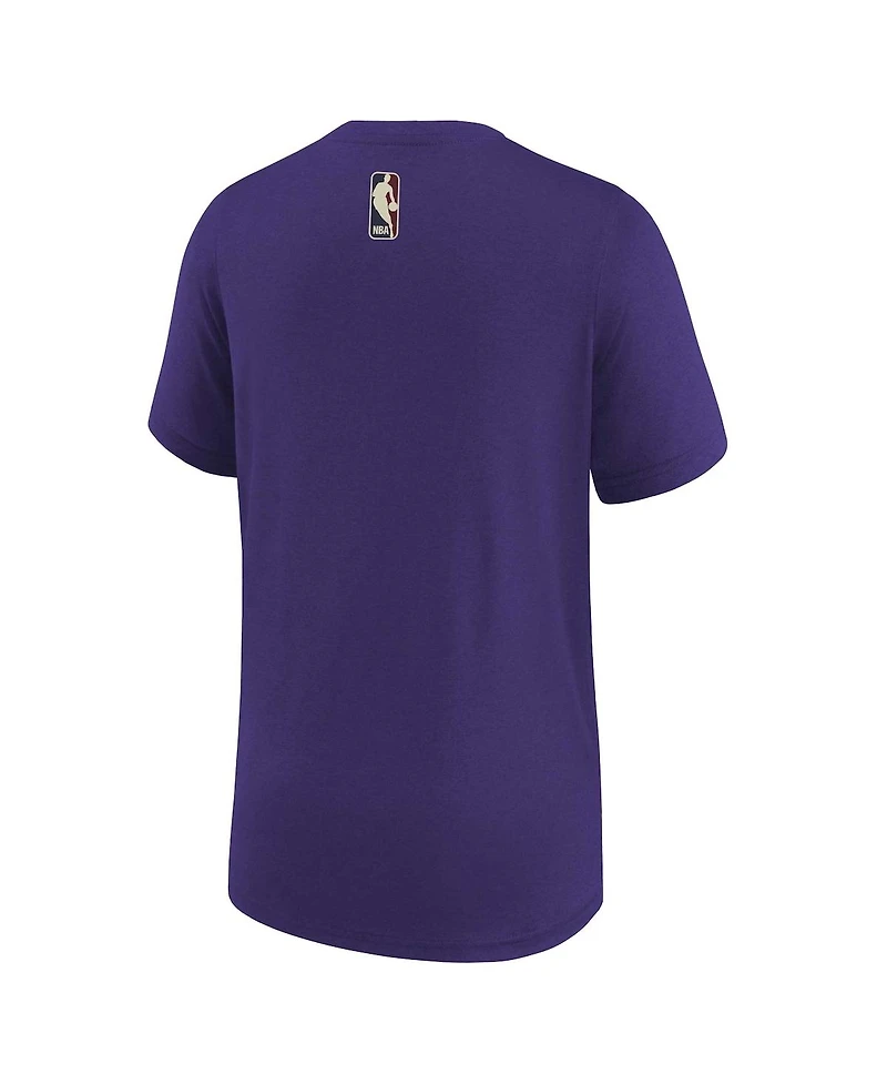 Big Boys Nike Nba Purple Utah Jazz 2023/24 Classic Edition Authentic Pregame Shooting T-shirt