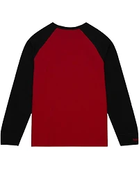 Men's Mitchell & Ness Red Cincinnati Bearcats Legendary Slub Raglan Long Sleeve T-shirt
