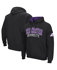Men's Colosseum Black Tcu Horned Frogs Double Arch Pullover Hoodie