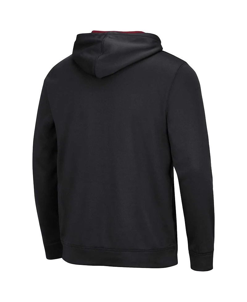 Men's Colosseum Black Indiana Hoosiers Resistance Pullover Hoodie