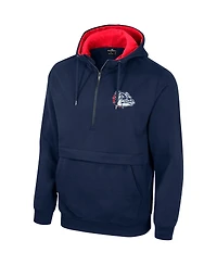 Men's Colosseum Navy Gonzaga Bulldogs Team Half-Zip Pullover Hoodie