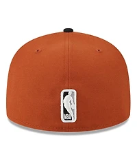Men's New Era Rust, Black Philadelphia 76ers Two-Tone 59FIFTY Fitted Hat