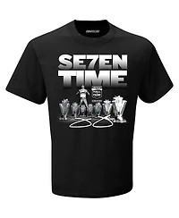 Men's Checkered Flag Sports Black Jimmie Johnson Nascar Hall of Fame Class 2024 Seven-Time T-shirt