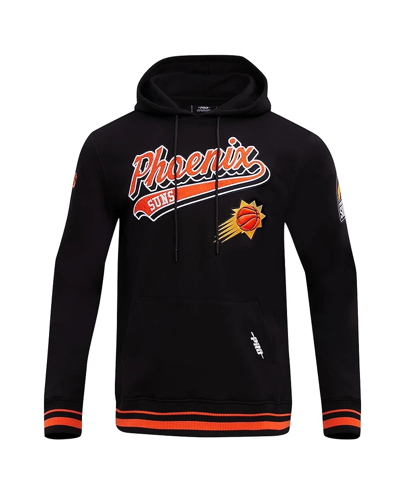 Men's Pro Standard Black Phoenix Suns Script Tail Pullover Hoodie