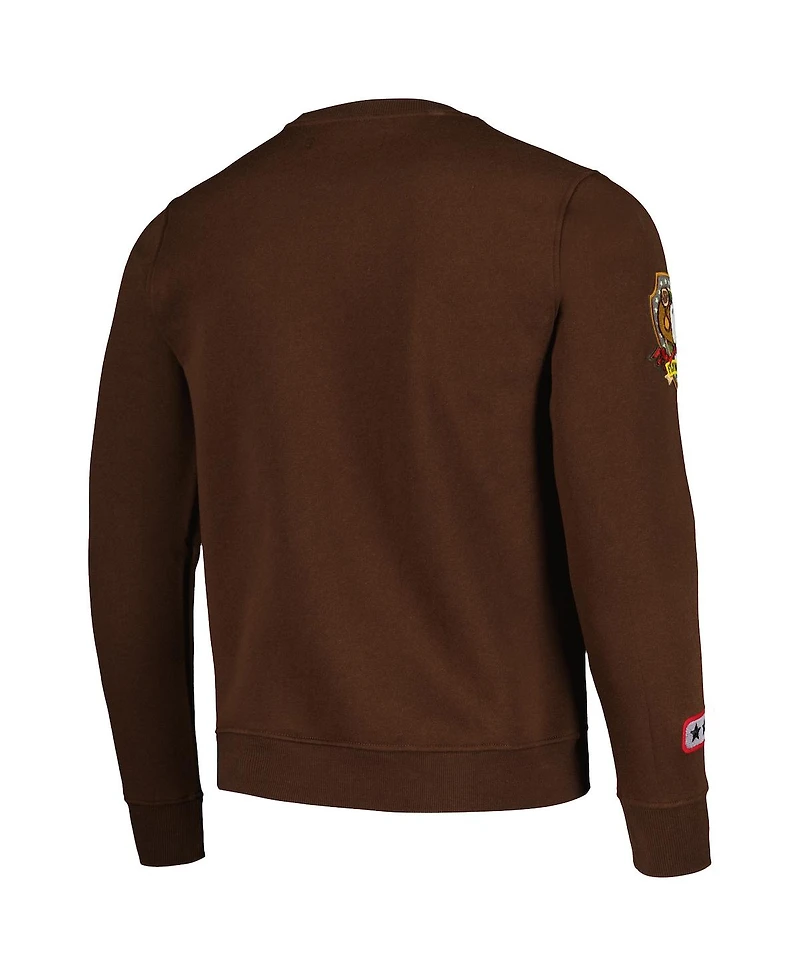 Men's and Women's Freeze Max Brown Peanuts Snoopy Top Dog Pullover Sweatshirt