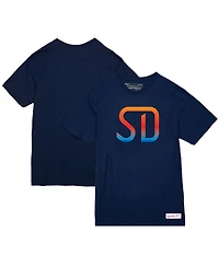 Women's Mitchell & Ness Navy San Diego Fc Monogram T-shirt