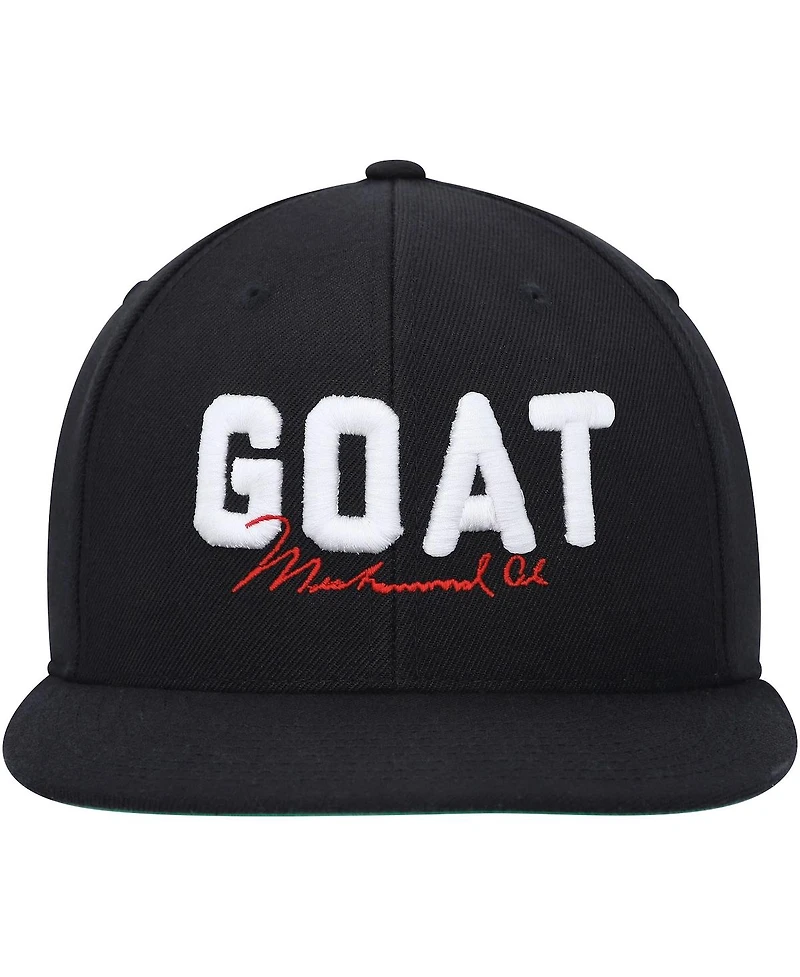 Men's and Women's Contenders Clothing Black Muhammad Ali Goat Snapback Hat