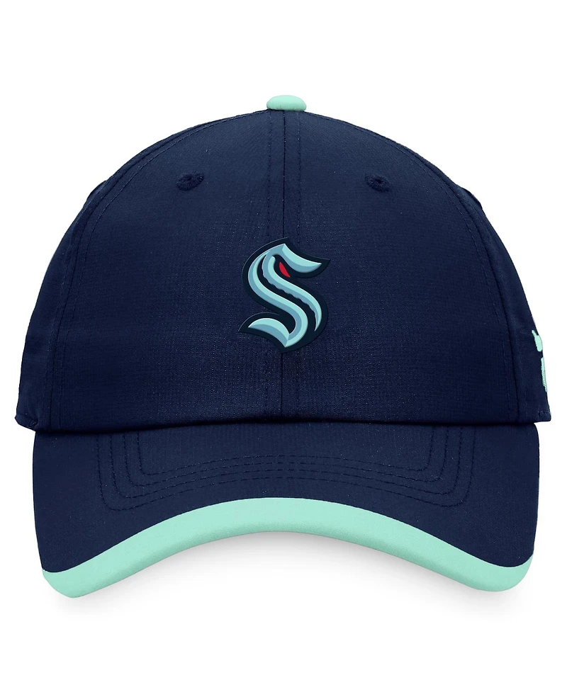 Men's Fanatics Deep Sea Blue Seattle Kraken Authentic Pro Rink Pinnacle Adjustable Hat