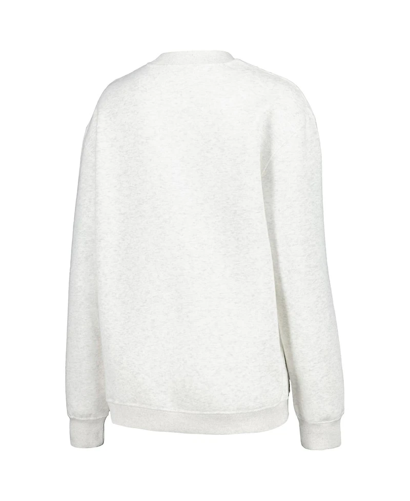 Women's Established & Co. Ash Lsu Tigers Logo Pullover Sweatshirt