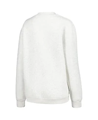 Women's Established & Co. Ash Lsu Tigers Logo Pullover Sweatshirt