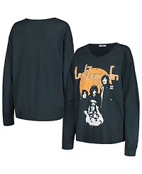 Women's Daydreamer Black Distressed Led Zeppelin Portrait Merch Long Sleeve T-shirt