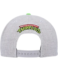 Men's New Era Heather Gray, Neon Green Teenage Mutant Ninja Turtles Trucker 9FIFTY Snapback Hat