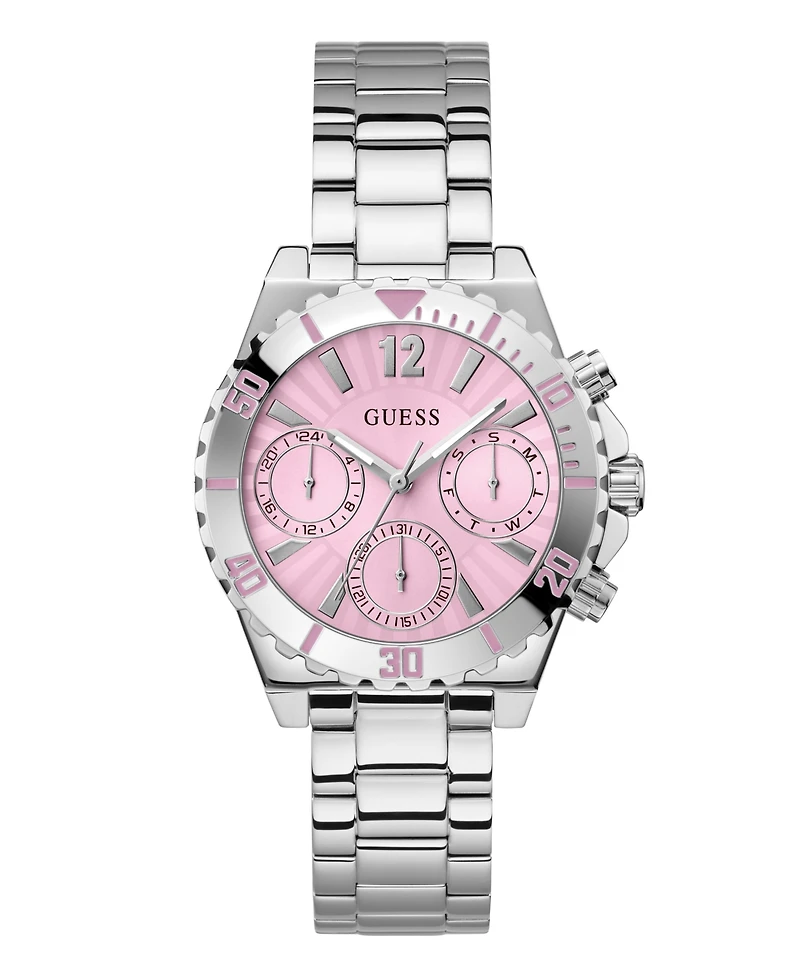 Guess Women's Analog Silver-Tone Stainless Steel Watch 38mm