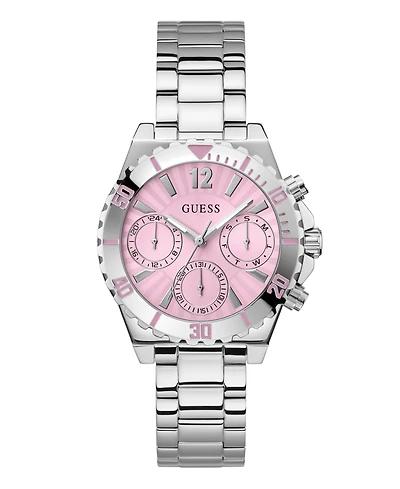 Guess Women's Analog Silver-Tone Stainless Steel Watch 38mm