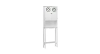 2-Door Over The Toilet Bathroom Storage Cabinet with Adjustable Shelf