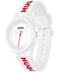 Hugo Boss Men's Lit for Him Quartz White Silicone Watch 42mm