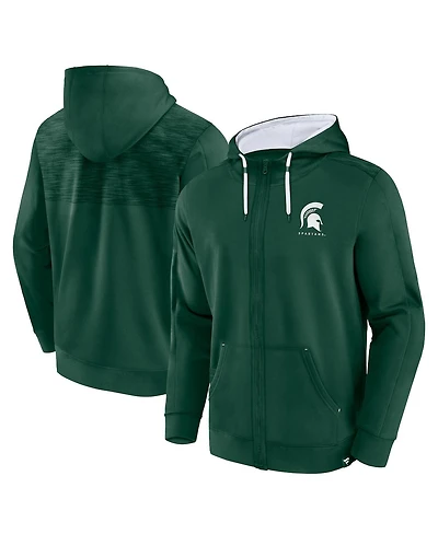 Men's Fanatics Green Michigan State Spartans Power Index Full-Zip Hoodie