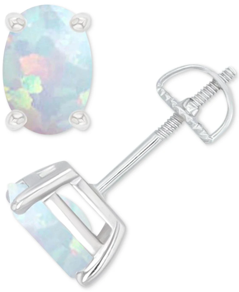 Lab-Grown Opal Screw Back Closure Stud Earrings (5/8 ct. t.w.)