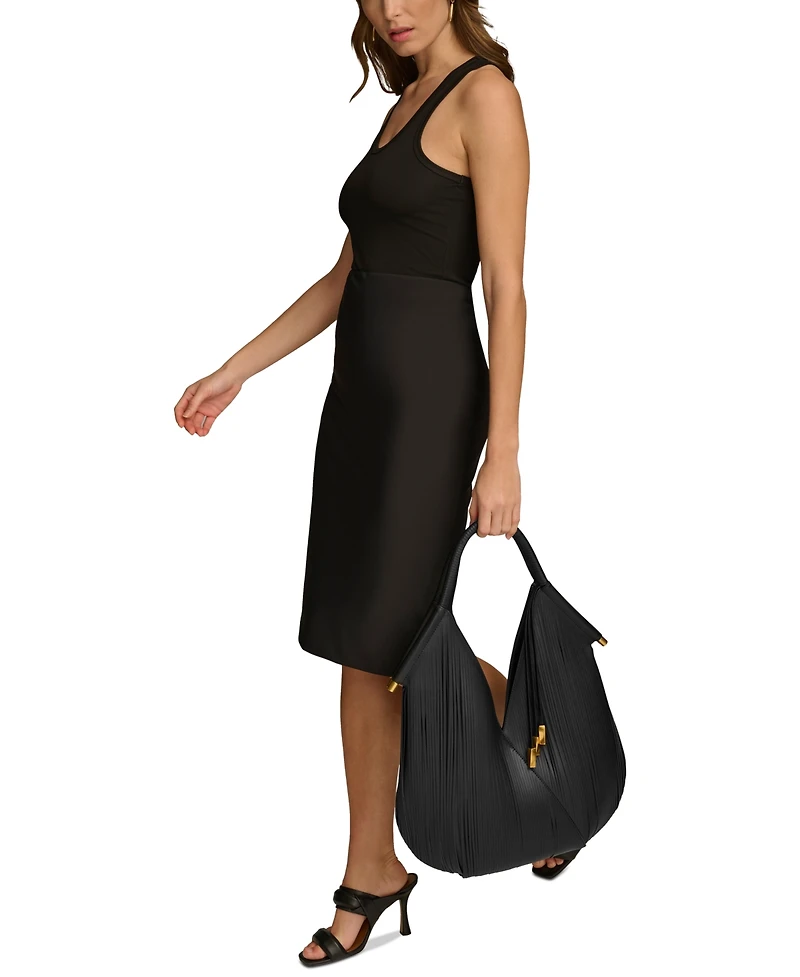 Donna Karan New York Baldwin Large Laser-cut Shoulder with Leather Wrapped Rounded Handle