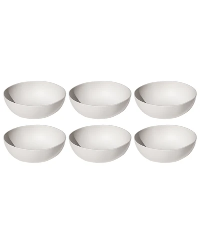 Abode Homewares Natureone Craft 7.1" Coupe Bowls Soft Matte Finish 37 oz, Set of 6, Service for 6