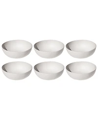 Abode Homewares Natureone Craft 7.1" Coupe Bowls Soft Matte Finish 37 oz, Set of 6, Service for 6